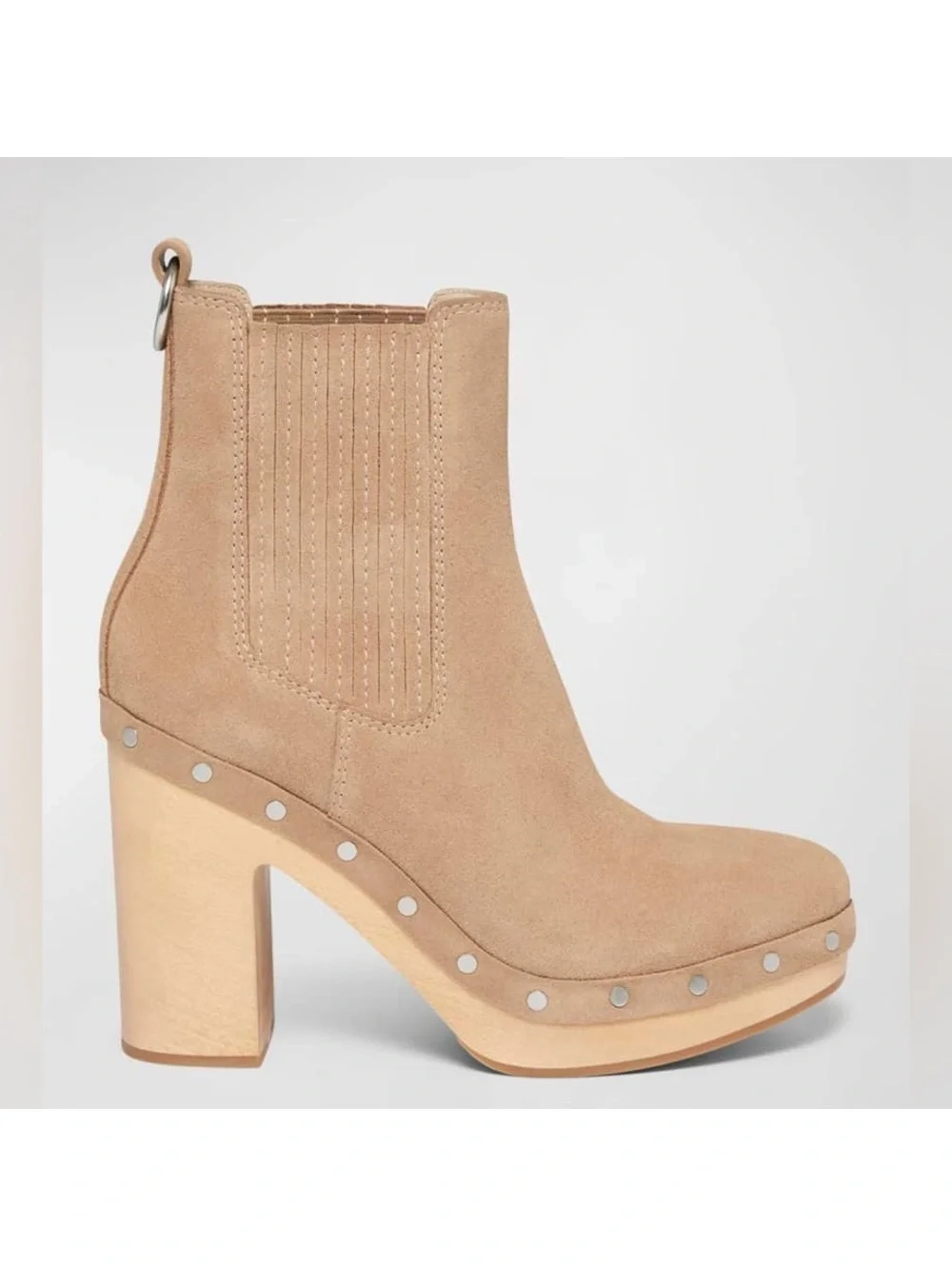 Paige Anthropologie Adina Platform Chelsea Boots in Tan Suede, Size 6, NEW_10